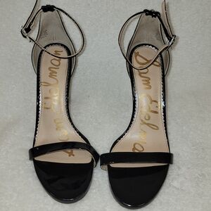 Sam Edelman Ariella Ankle Strap Black 4" Heels